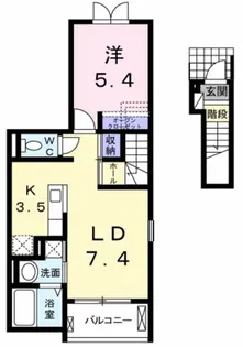 ラポール西庄【2階】の間取り