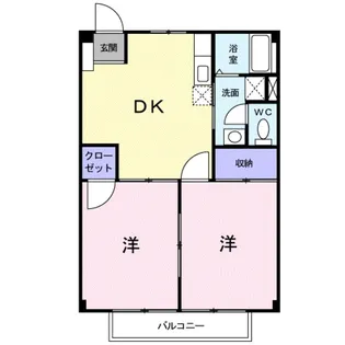 カーム和田【2階】の間取り