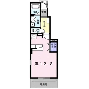 フォンテーヌブロー【1階】の間取り