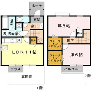 ツインコート A棟【1階】の間取り