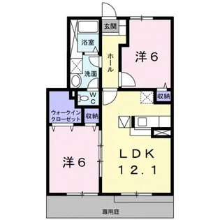 プロメナーデ名草【1階】の間取り
