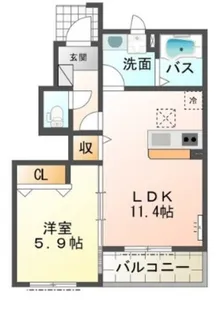 シャンピア【1階】の間取り
