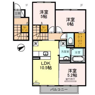 CASA GRANDE D【2階】の間取り