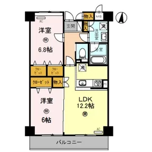 EAST VILLAGE 2001【6階】の間取り