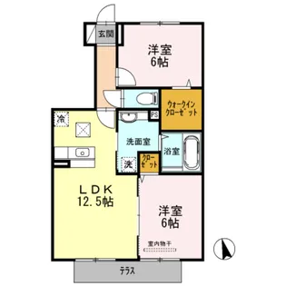 ウィット塩屋【1階】の間取り