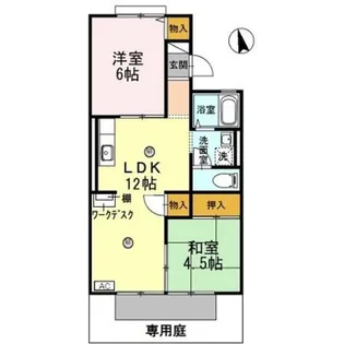 エル タチバナ B棟【1階】の間取り