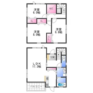 和歌山県和歌山市北出島【一戸建】の間取り