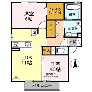 アミュレット A棟【2階】の間取り