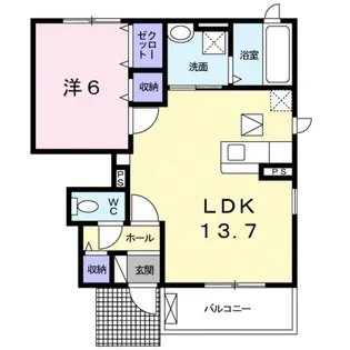 プティボヌールⅠ【1階】の間取り