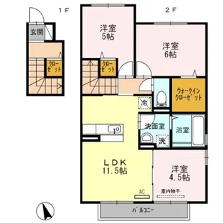 BIG JOY YAMATO【2階】の間取り