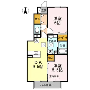 メゾン ルミエール【0102号室】の間取り