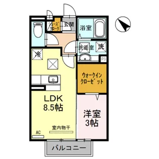 フィオーレ野崎Ⅲ【2階】の間取り