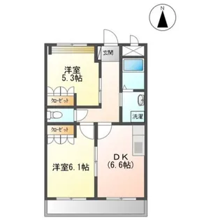 2DKの間取り画像