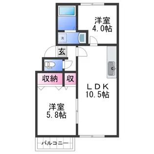コープU2【2階】の間取り