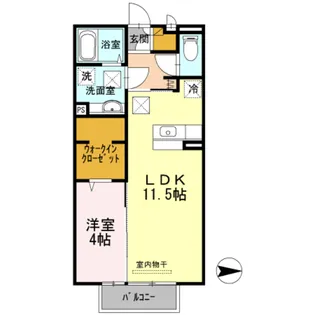 セジュールショコラ【1階】の間取り