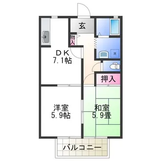 ハイツ萩【2階】の間取り