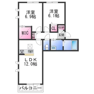 シャーメゾンBrilliant【2階】の間取り