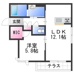 ベレオ昭和通り【1階】の間取り