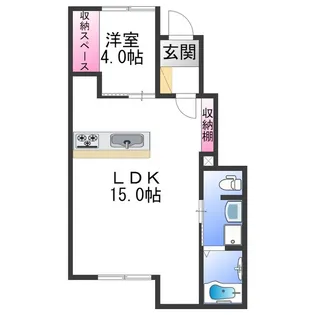 カーサ・ビアンコ【1階】の間取り