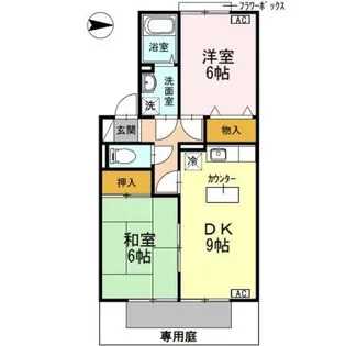 セジュールたつみ【1階】の間取り