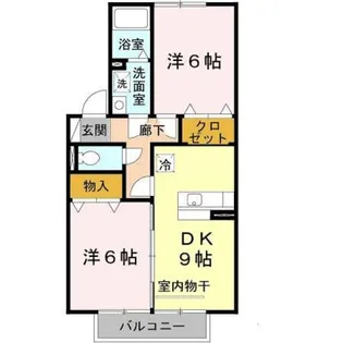メゾン フローラ A棟【0202号室】の間取り
