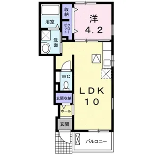 レジデンス・リオB【1階】の間取り