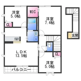 シャーメゾン紀水Ⅲ【2階】の間取り