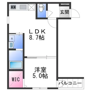 フジパレス北新金屋丁【2階】の間取り