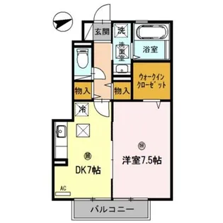 パルテール小雑賀【0101号室】の間取り