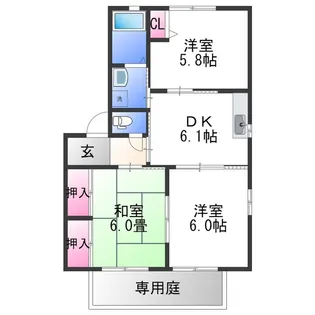 メゾン雑賀【1階】の間取り