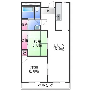 プレゼンス西浜【1階】の間取り