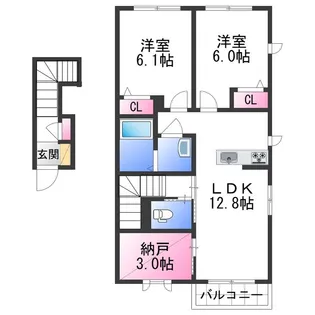 シャーメゾンフローラ【2階】の間取り
