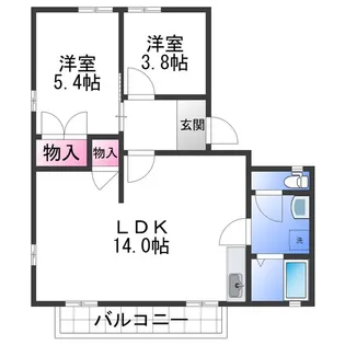 ラ.サルデーヌ【1階】の間取り
