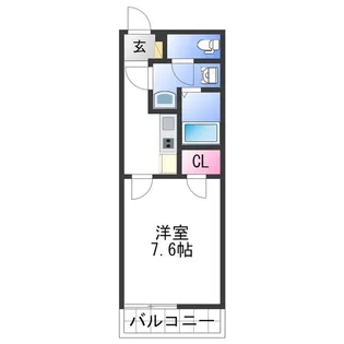 クレイノエスパース【1階】の間取り