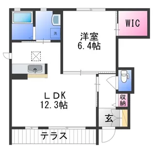 シャーメゾン・メルベーユ【1階】の間取り