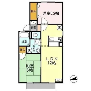 コートダジュールTⅡ A棟【1階】の間取り