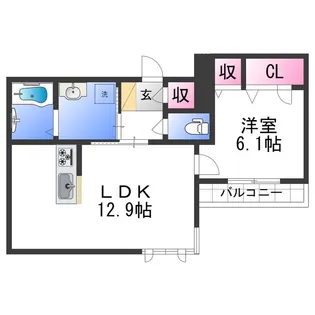 ベレオくすのき A【302号室】の間取り