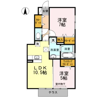 エクレラージュ Ⅱ【108号室】の間取り