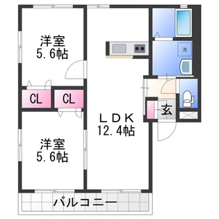 リッチンコートⅡ【2階】の間取り