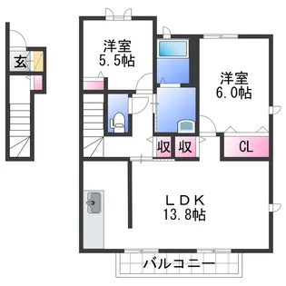 アベニール【2階】の間取り