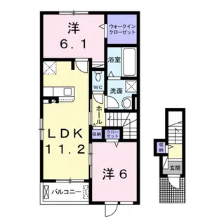 スカイプラネットⅠ【2階】の間取り