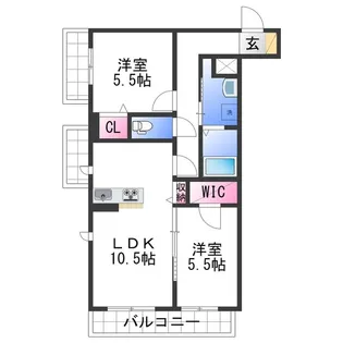 シャーメゾン岩出清水【2階】の間取り