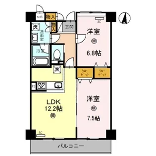 EAST VILLAGE 2001【7階】の間取り