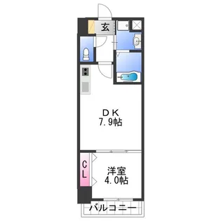 シャルマンフジ和歌山駅前【210号室】の間取り