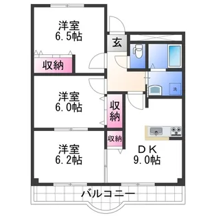 水原マンションⅡ【1階】の間取り