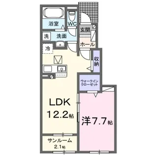 クレメント紀州【1階】の間取り