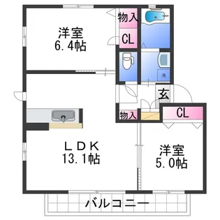 シャーメゾンうの【2階】の間取り