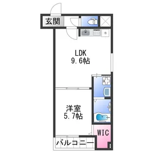 フジパレス新中通Ⅲ番館【3階】の間取り