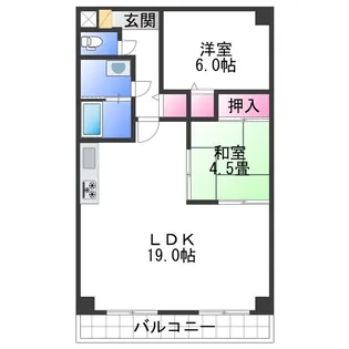 スペイシャル紀ノ川【2階】の間取り