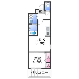 フジパレス和歌山吉田Ⅰ番館【1階】の間取り